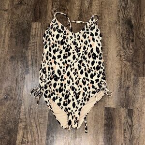 Leopard Print One-Piece Swimsuit